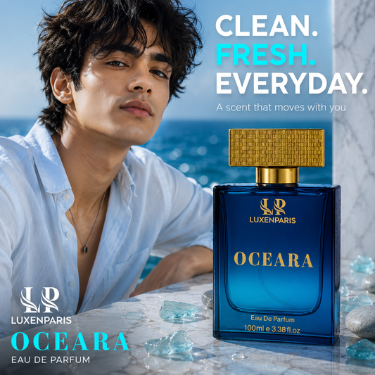 Oceara Eau de Parfum 100 ml | Oceanic-Fresh Luxury Perfume | Clean Marine & Cedar | Long-Lasting EDP | Unisex