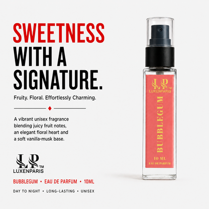 Bubblegum Eau de Parfum 10 ml | Berry-Vanilla Luxury Perfume | Playful Yet Chic | Long-Lasting EDP | Unisex