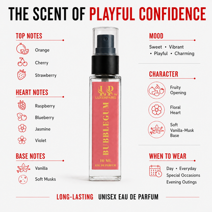 Bubblegum Eau de Parfum 10 ml | Berry-Vanilla Luxury Perfume | Playful Yet Chic | Long-Lasting EDP | Unisex