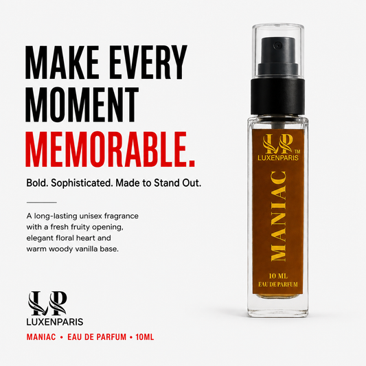 Maniac Eau de Parfum 10 ml | Citrus-Woody Luxury Perfume | LongLasting EDP | Unisex