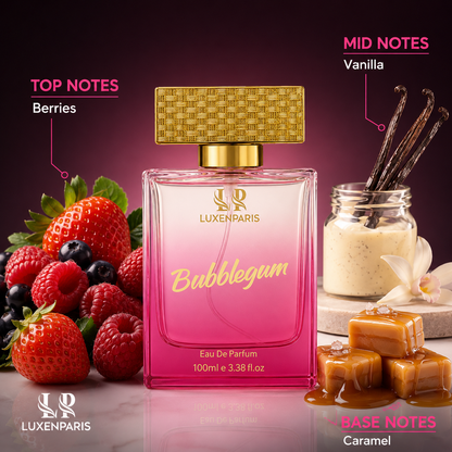 Bubblegum Eau de Parfum 100 ml | Berry-Vanilla Luxury Perfume | Playful Yet Chic | Long-Lasting EDP | Unisex
