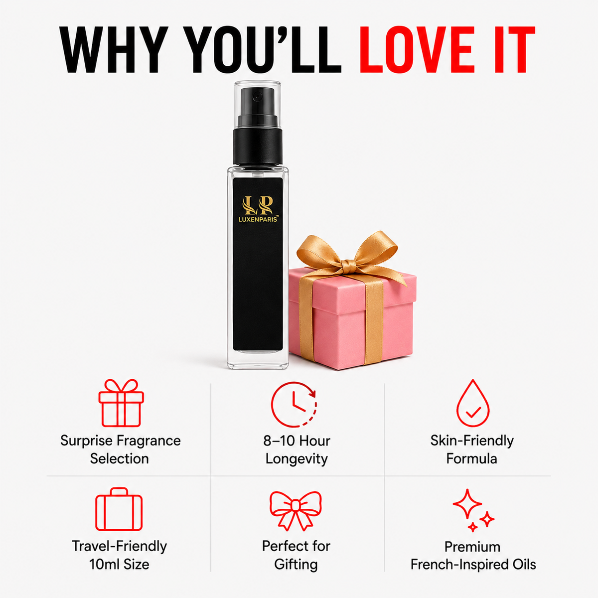 10ml Mystery Perfume Gift | Surprise Mini Fragrance | Long Lasting Unisex Perfume by Luxenparis