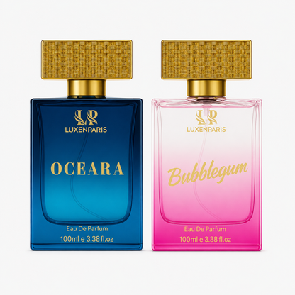 Oceara + Bubblegum Perfume Combo (100 ml × 2) | Luxury Couple Special Fragrance Set | Long-Lasting Eau de Parfum for Men & Women | Premium Gift Pack